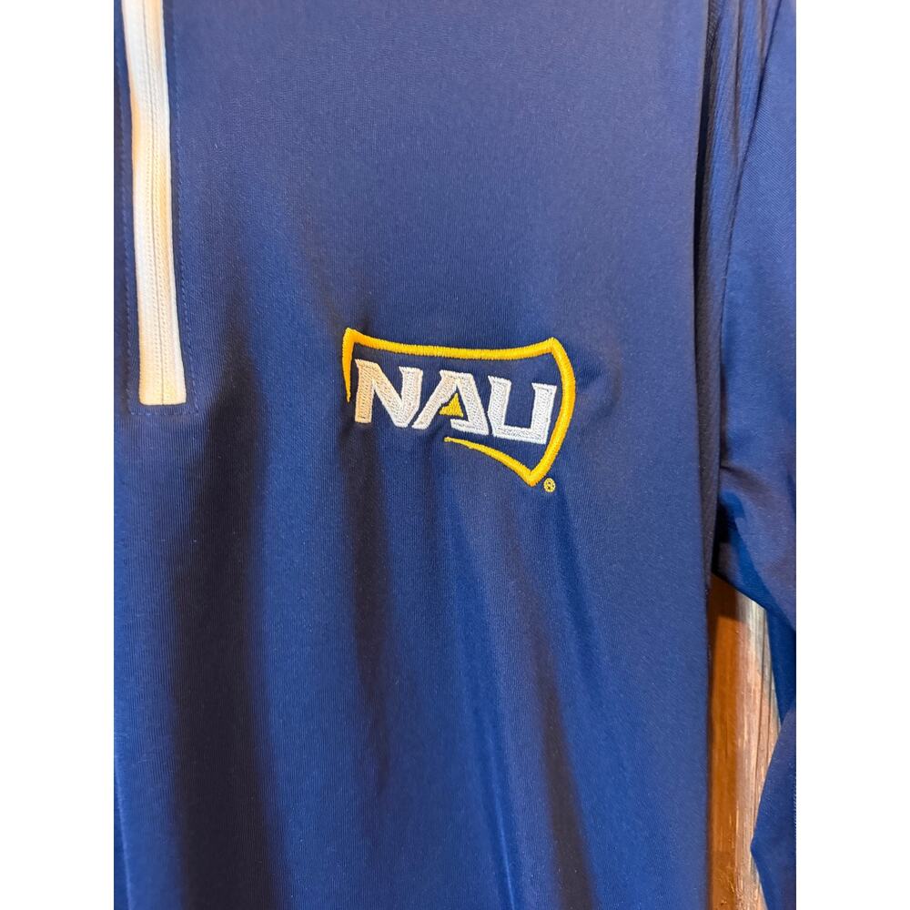 Adidas NAU Northern Arizona University Women’s Blue Quarter Zip Hoodie Med - Picture 2 of 6